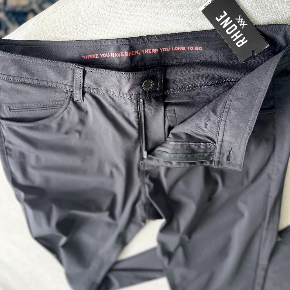 BRAND NEW WITH TAGS /NWT Rhone Commuter 5-Pocket Pant slim fit men's black
